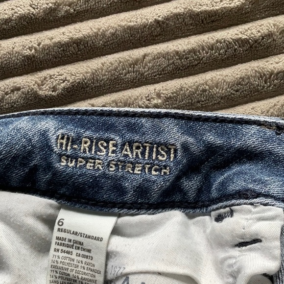 All jeans 2/$20🫦!American Eagle high rise Artist super stretch flare sz 6. EUC - Picture 8 of 14